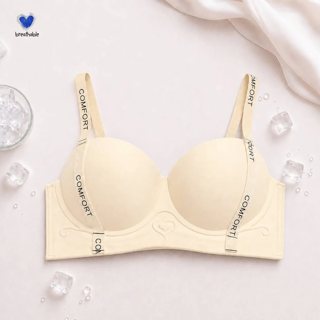 Breathable Seamless Half Cup Push-up Anti-Sagging Bra