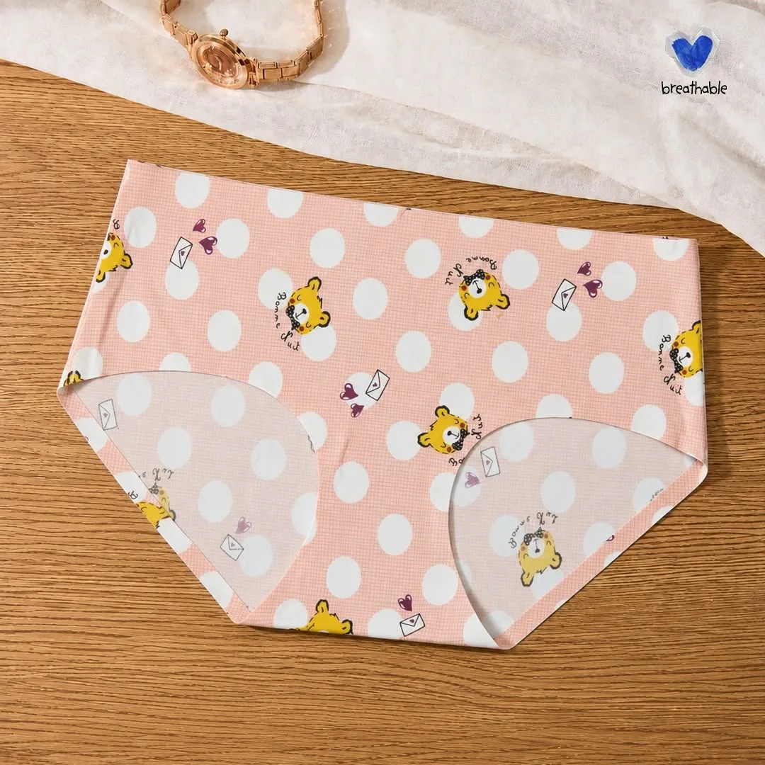 Extra Comfortable Seamless Printed Panty - Love Cat